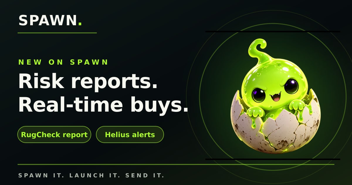 Risk reports on every token. Buy alerts in real time.