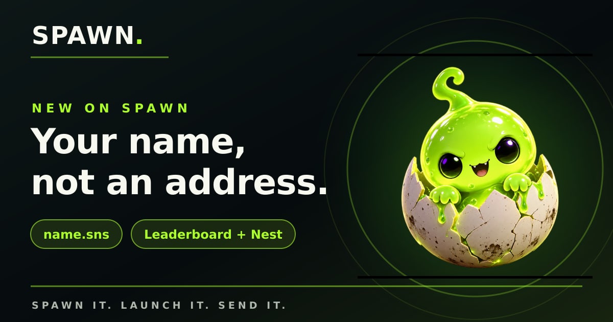 Your .sns name now shows across SPAWN.