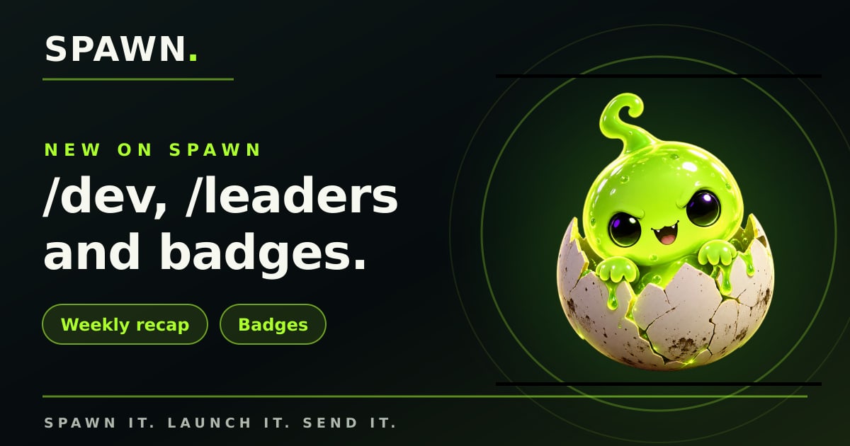 Check any dev from Telegram, plus a weekly recap and badges.